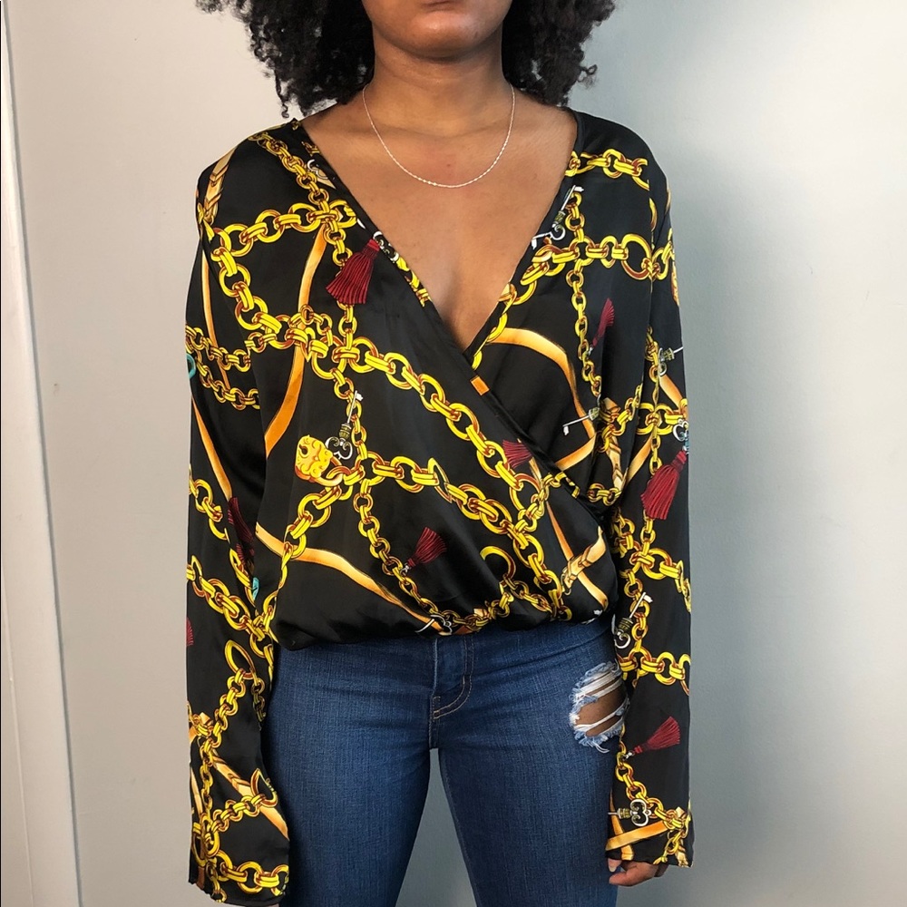 Chain Print Blouse